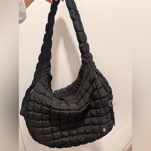 Free People Quilted Carryall Bag in Black